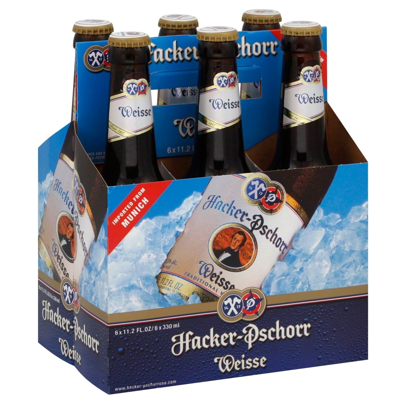 slide 1 of 1, Hacker-Pschorr Beer - 6pk/11.2 fl oz Bottles, 6 ct; 11.2 fl oz