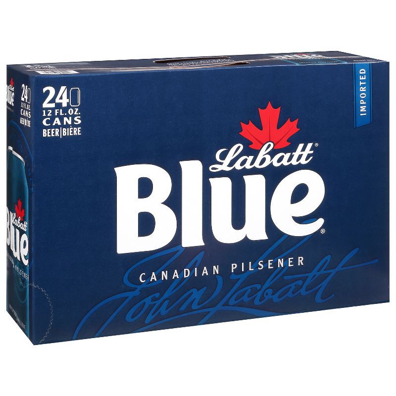 slide 4 of 6, Labatt Blue Canadian Pilsener Beer - 24pk/12 fl oz Cans, 24 ct; 12 fl oz