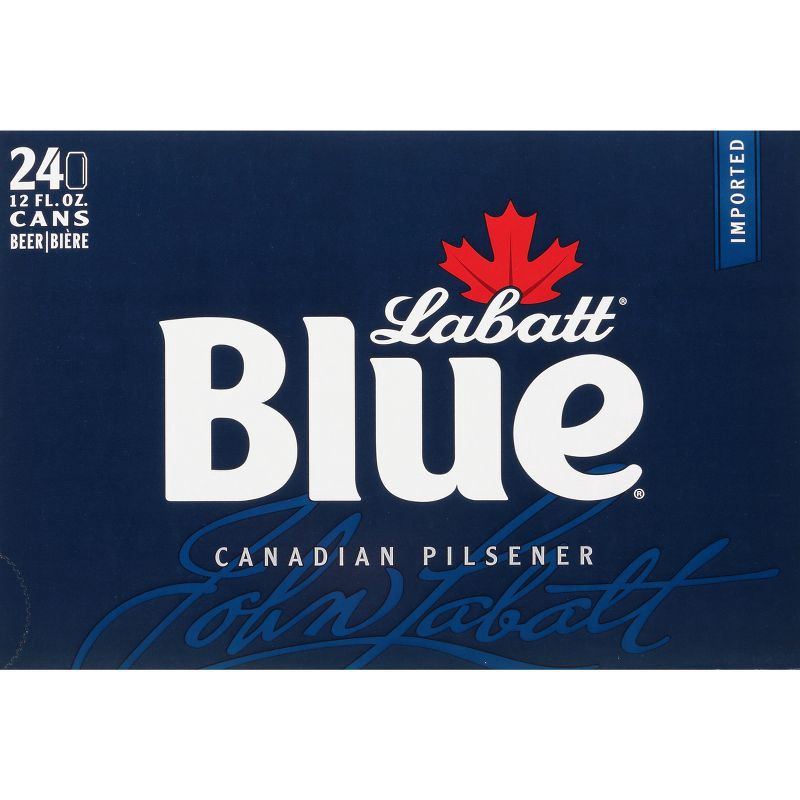 slide 1 of 4, Labatt Blue Canadian Pilsener Beer - 24pk/12 fl oz Cans, 24 ct; 12 fl oz