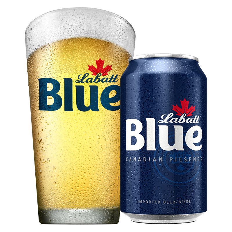 slide 6 of 7, Labatt Blue Canadian Pilsener Beer - 24pk/12 fl oz Cans, 24 ct; 12 fl oz