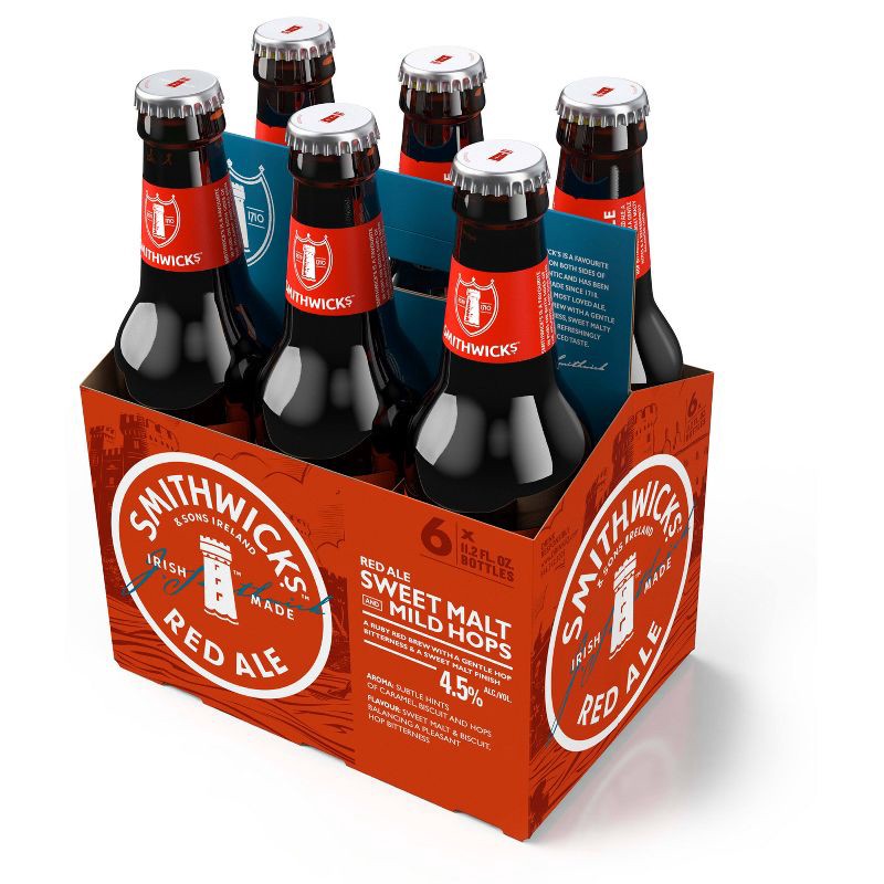 slide 3 of 6, Smithwick's Irish Ale Beer - 6pk/11.2 fl oz Bottles, 6 ct; 11.2 fl oz