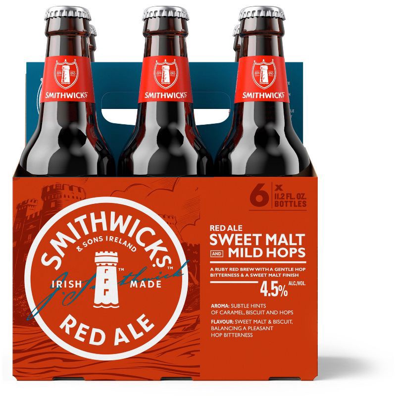 slide 6 of 6, Smithwick's Irish Ale Beer - 6pk/11.2 fl oz Bottles, 6 ct; 11.2 fl oz