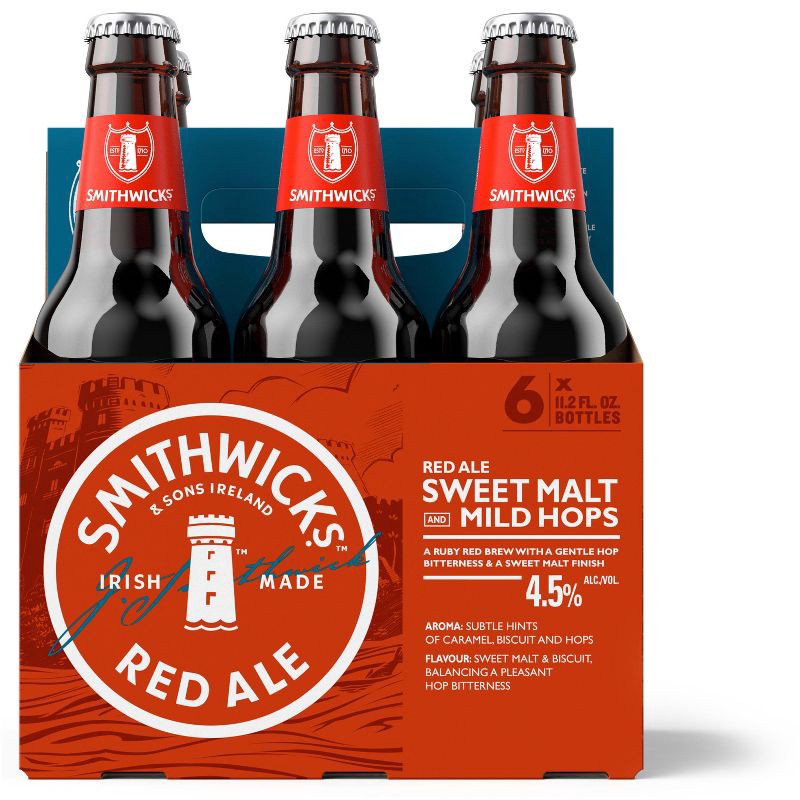 slide 1 of 6, Smithwick's Irish Ale Beer - 6pk/11.2 fl oz Bottles, 6 ct; 11.2 fl oz