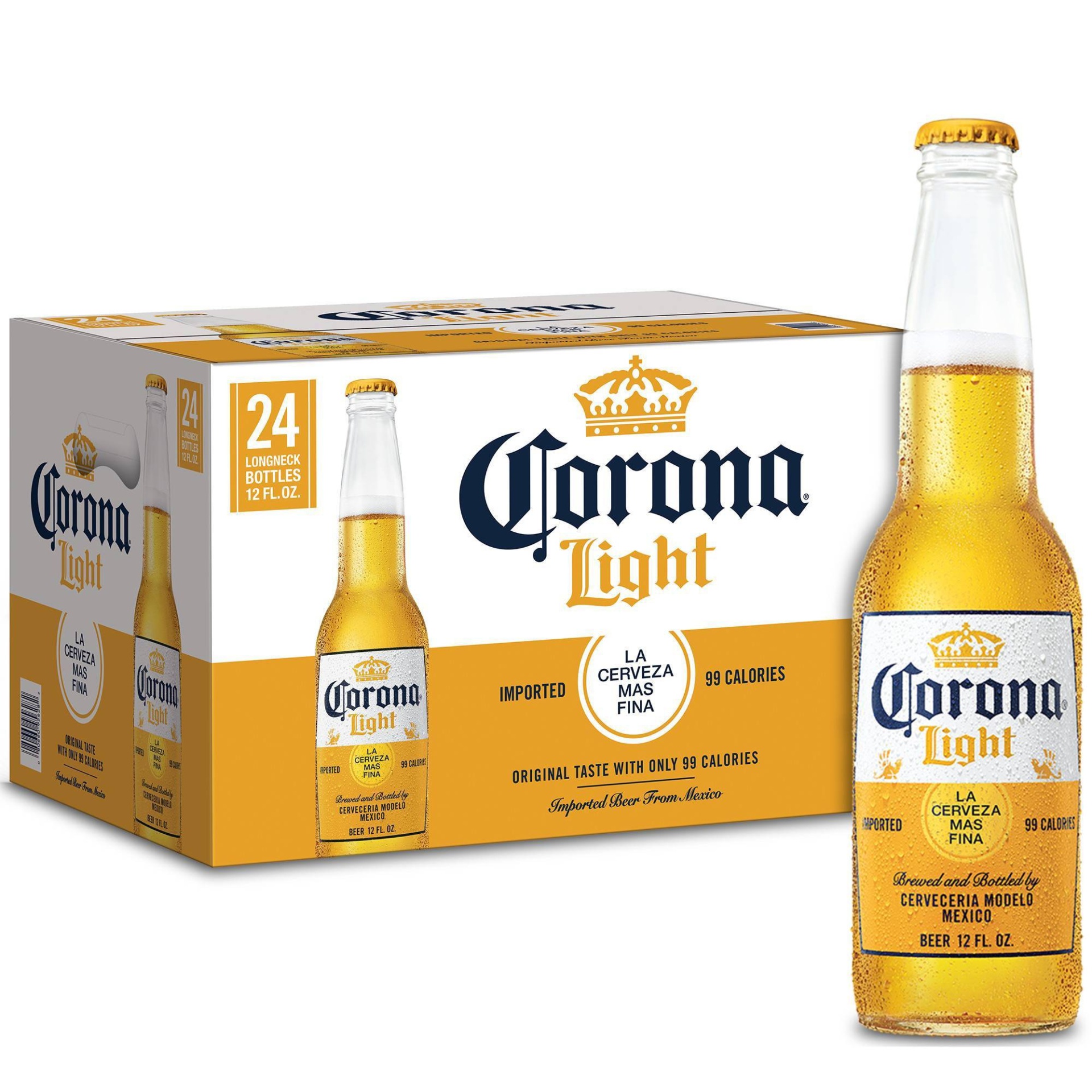 slide 1 of 6, Corona Light Lager Beer - 24pk/12 fl oz Bottles, 24 ct, 12 fl oz