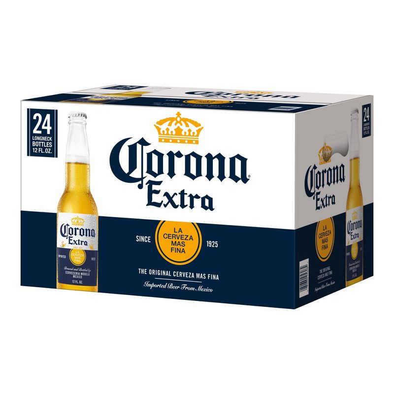 slide 9 of 9, Corona Extra Lager Beer - 24pk/12 fl oz Bottles, 24 ct; 12 fl oz