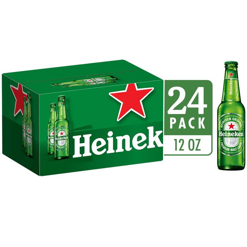 slide 1 of 7, Heineken Original Lager Beer - 24pk/12 fl oz Bottles, 24 ct; 12 fl oz