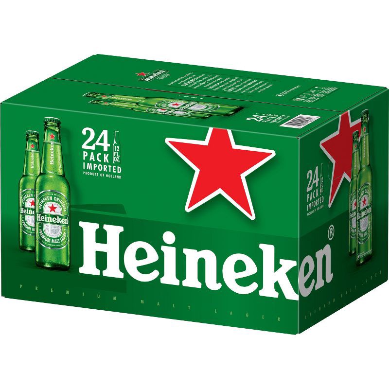 slide 6 of 7, Heineken Original Lager Beer - 24pk/12 fl oz Bottles, 24 ct; 12 fl oz