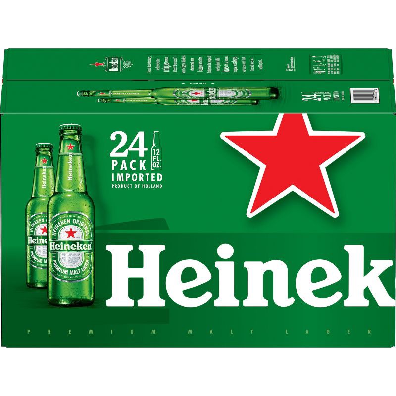 slide 7 of 7, Heineken Original Lager Beer - 24pk/12 fl oz Bottles, 24 ct; 12 fl oz