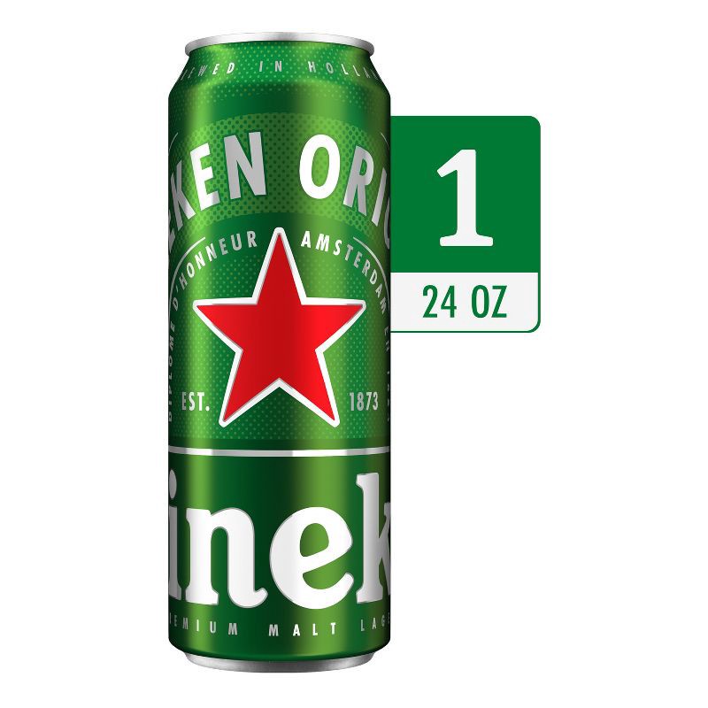 slide 2 of 5, Heineken Original Lager Beer - 24 fl oz Can, 24 fl oz