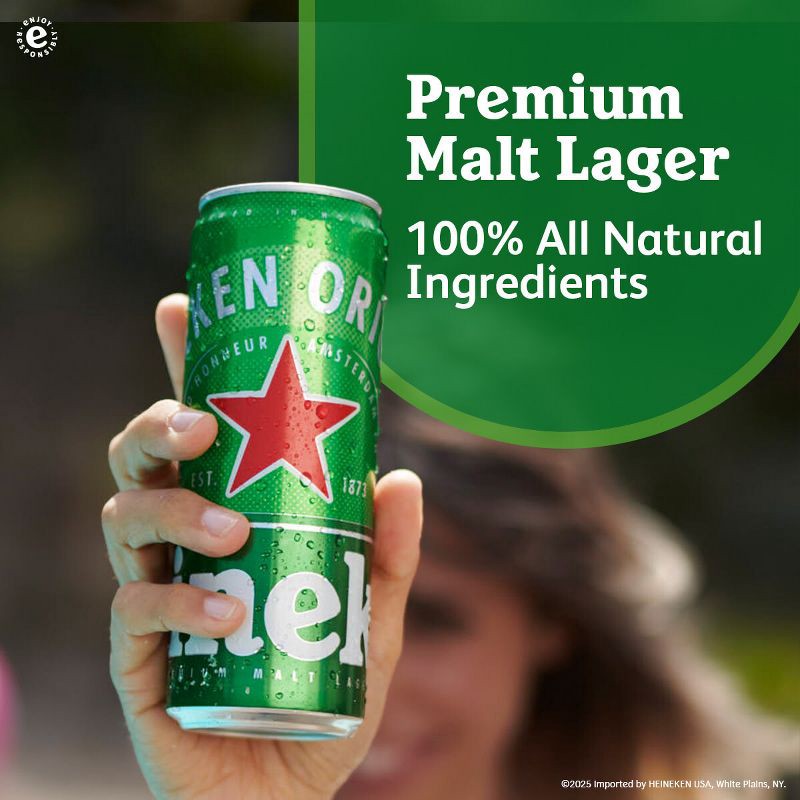 slide 4 of 10, Heineken Original Lager Beer - 24 fl oz Can, 24 fl oz