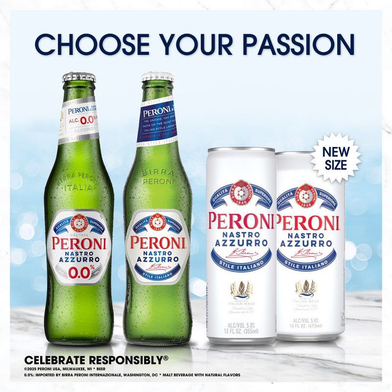 slide 6 of 7, Peroni Nastro Azzurro Beer - 12pk/12 fl oz Bottles, 12 ct; 12 fl oz