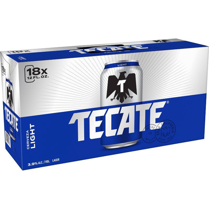 slide 1 of 3, Tecate Light Mexican Lager Beer - 18pk/12 fl oz Cans, 18 ct; 12 fl oz