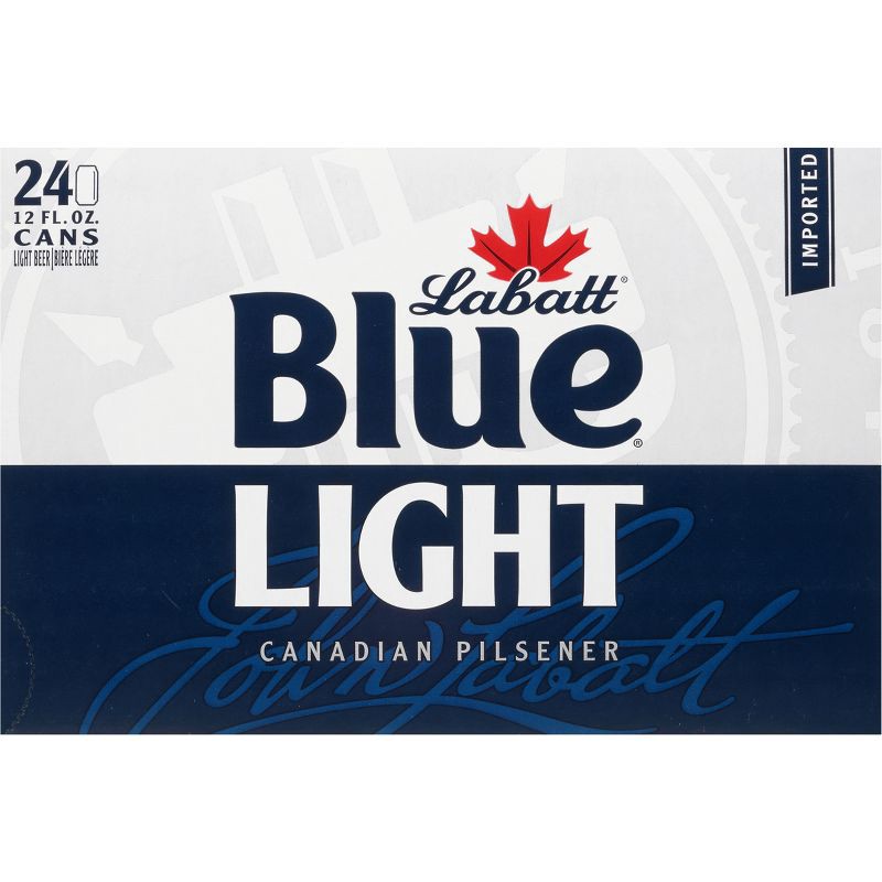 slide 1 of 5, Labatt Blue Light Canadian Pilsener Beer - 24pk/12 fl oz Cans, 24 ct; 12 fl oz