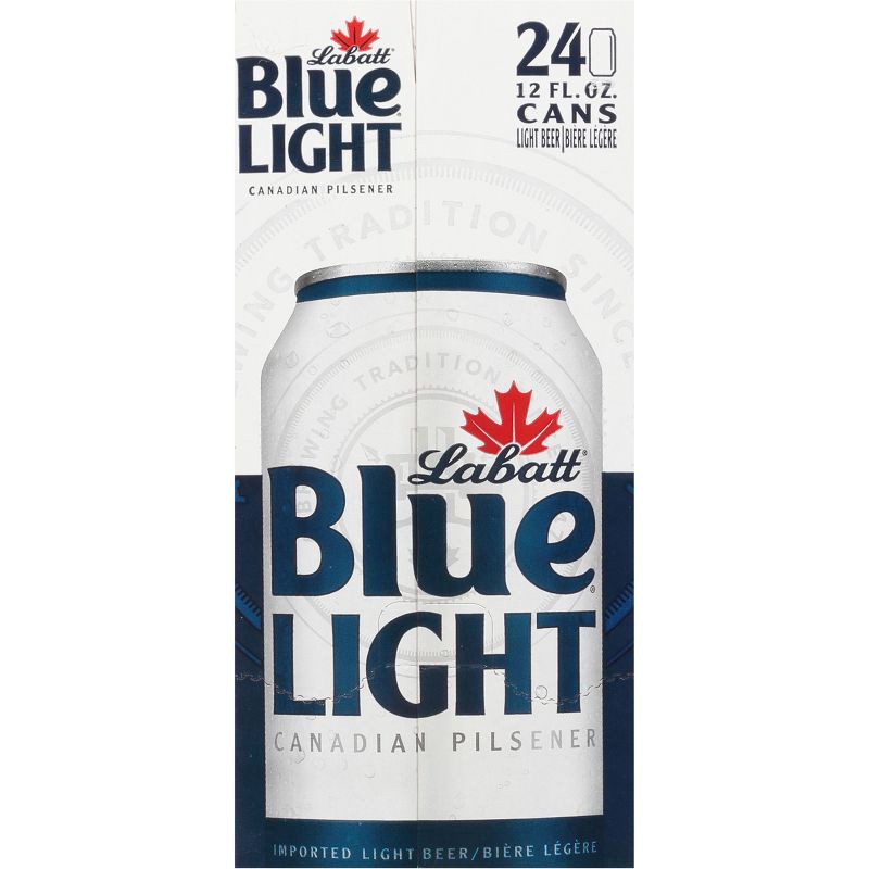 slide 4 of 6, Labatt Blue Light Canadian Pilsener Beer - 24pk/12 fl oz Cans, 24 ct; 12 fl oz