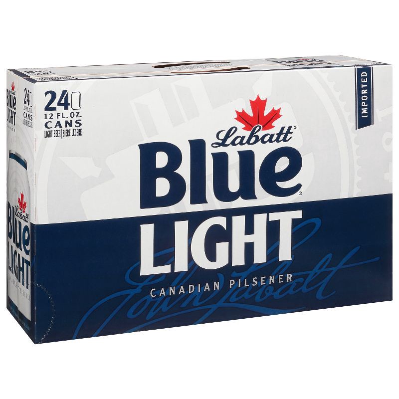 slide 5 of 5, Labatt Blue Light Canadian Pilsener Beer - 24pk/12 fl oz Cans, 24 ct; 12 fl oz