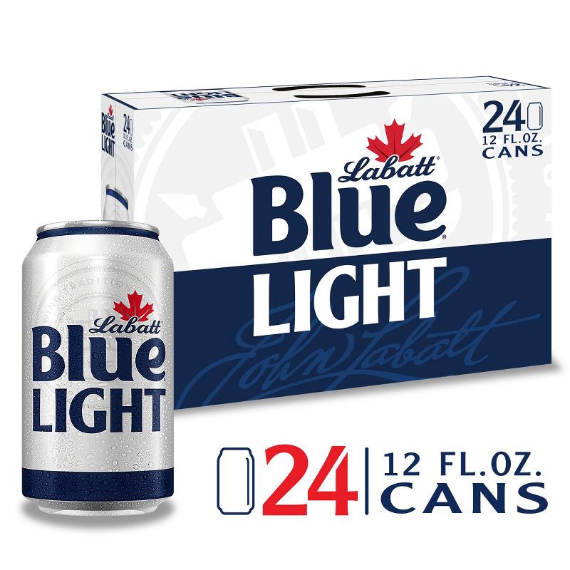 slide 6 of 6, Labatt Blue Light Canadian Pilsener Beer - 24pk/12 fl oz Cans, 24 ct; 12 fl oz