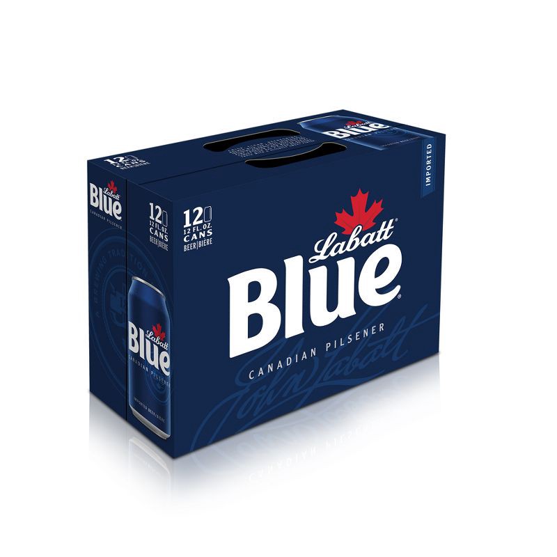 slide 2 of 4, Labatt Blue Canadian Pilsener Beer - 12pk/12 fl oz Cans, 12 ct; 12 fl oz