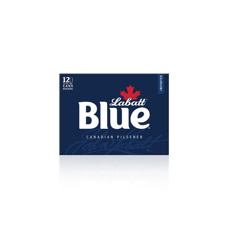 slide 1 of 4, Labatt Blue Canadian Pilsener Beer - 12pk/12 fl oz Cans, 12 ct; 12 fl oz