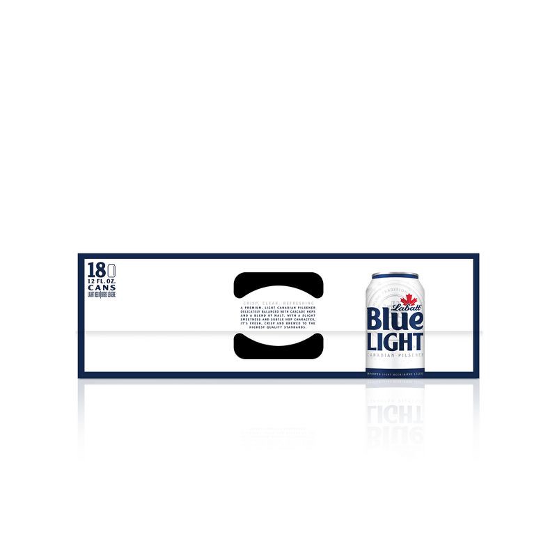 slide 5 of 7, Labatt Blue Light Canadian Pilsener Beer - 18pk/12 fl oz Cans, 18 ct; 12 fl oz