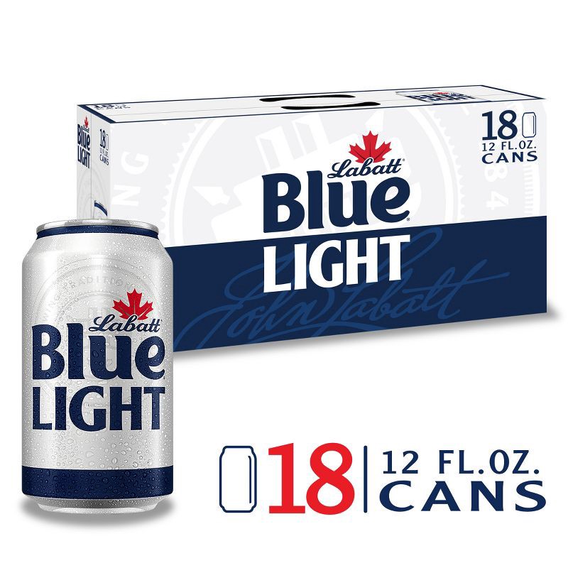 slide 7 of 7, Labatt Blue Light Canadian Pilsener Beer - 18pk/12 fl oz Cans, 18 ct; 12 fl oz