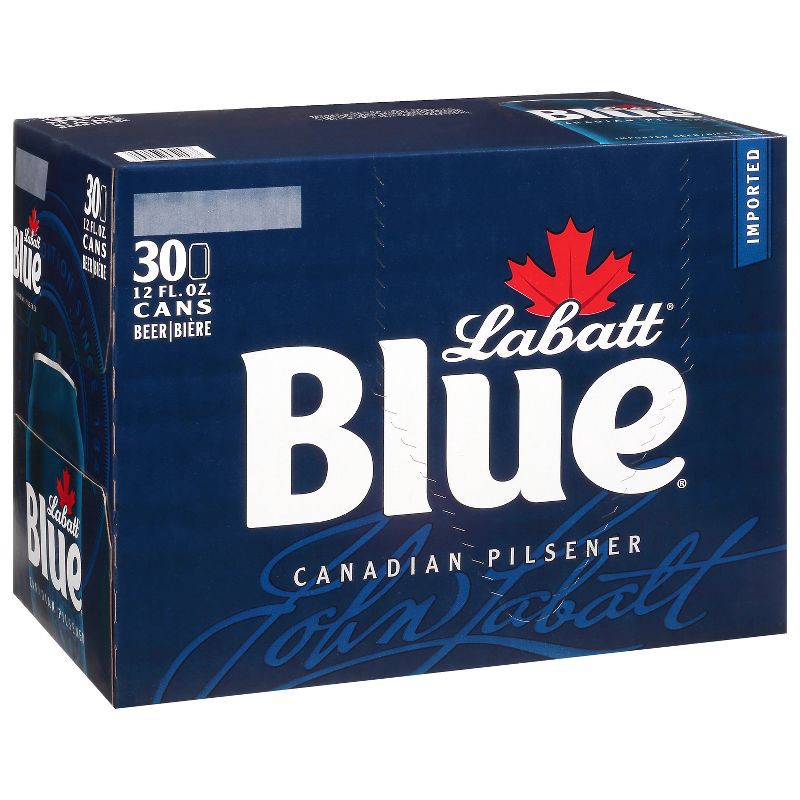 slide 6 of 6, Labatt Blue Canadian Pilsener Beer - 30pk/12 fl oz Cans, 30 ct; 12 fl oz