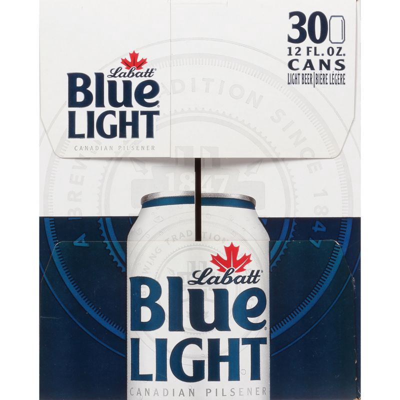 slide 3 of 9, Labatt Blue Light Canadian Pilsener Beer - 30pk/12 fl oz Cans, 30 ct; 12 fl oz