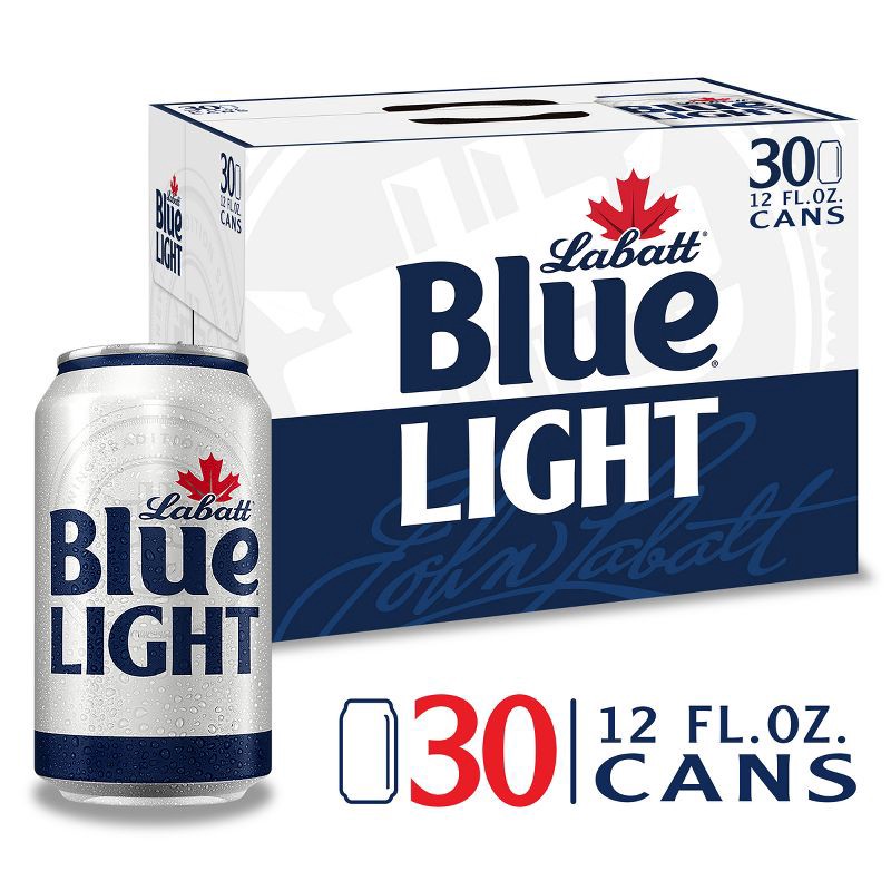 slide 2 of 9, Labatt Blue Light Canadian Pilsener Beer - 30pk/12 fl oz Cans, 30 ct; 12 fl oz