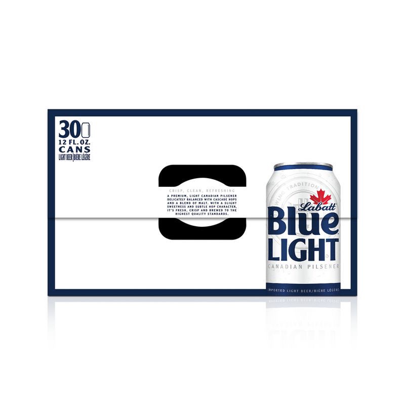 slide 9 of 9, Labatt Blue Light Canadian Pilsener Beer - 30pk/12 fl oz Cans, 30 ct; 12 fl oz