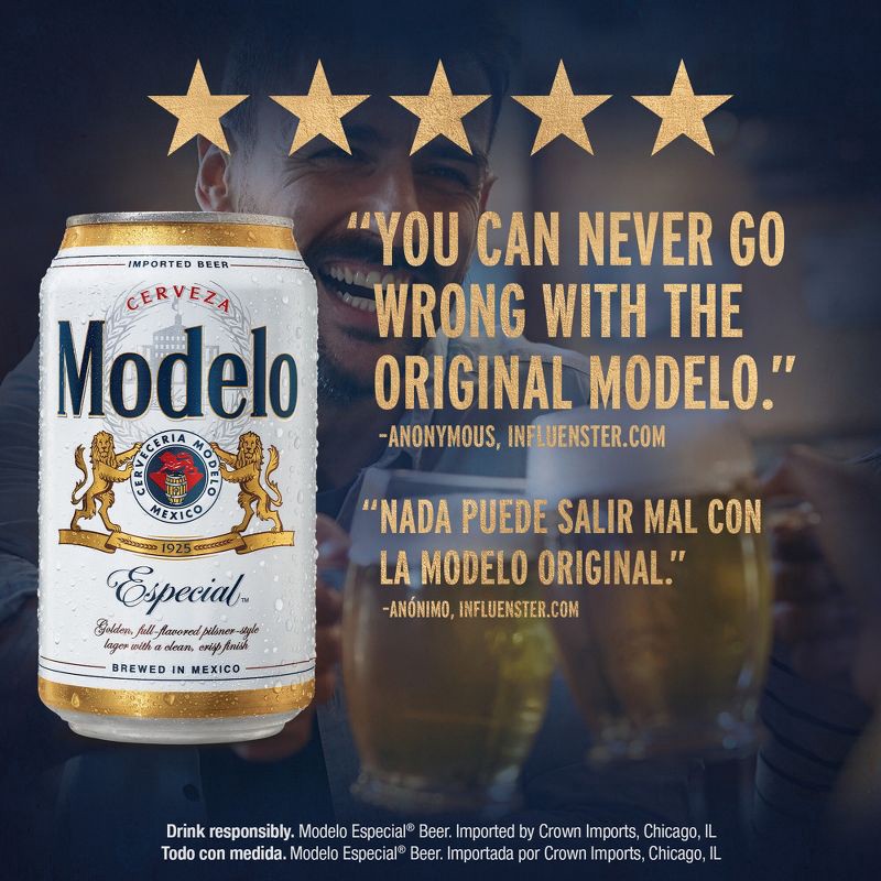 slide 6 of 8, Modelo Especial Lager Beer - 24pk/12 fl oz Cans, 24 ct; 12 fl oz