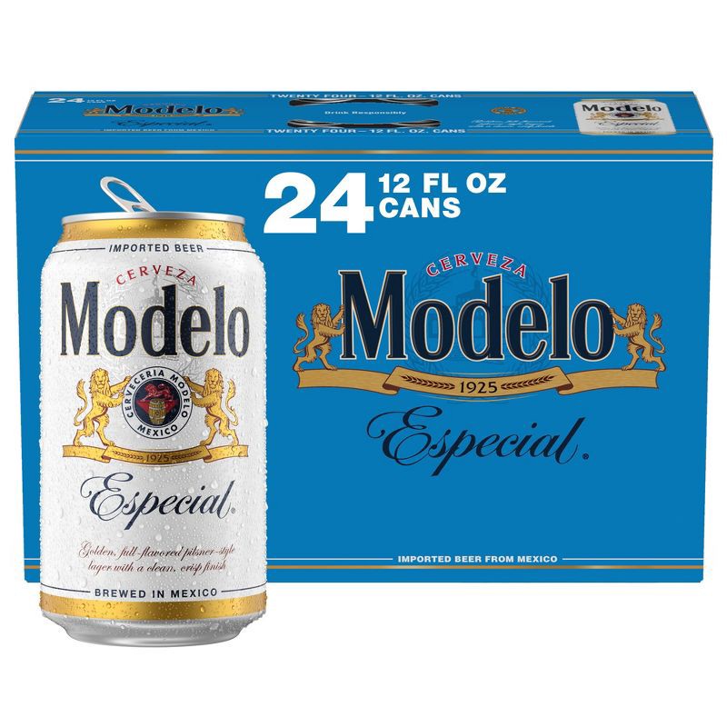 slide 1 of 8, Modelo Especial Lager Beer - 24pk/12 fl oz Cans, 24 ct; 12 fl oz