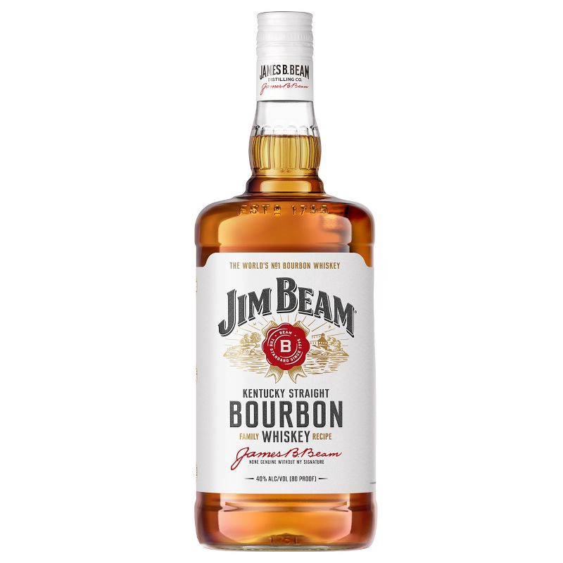 slide 1 of 8, Jim Beam Straight Bourbon Whiskey - 1.75L Bottle, 1.75 liter