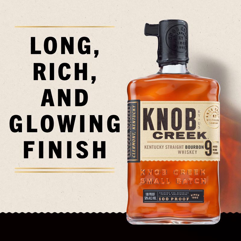 slide 5 of 9, Knob Creek Kentucky Straight Bourbon Whiskey - 750ml Bottle, 750 ml