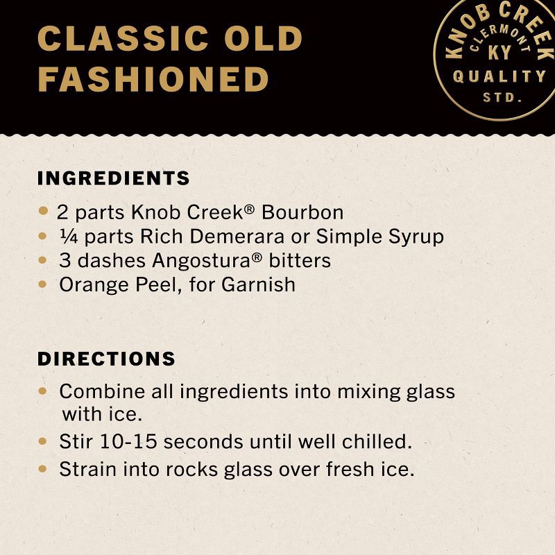 slide 9 of 9, Knob Creek Kentucky Straight Bourbon Whiskey - 750ml Bottle, 750 ml