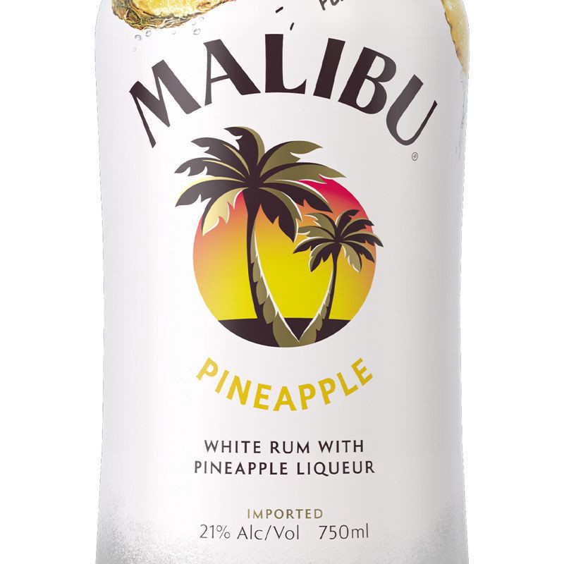 slide 9 of 10, Malibu Pineapple Flavored White Rum - 750ml Bottle, 750 ml