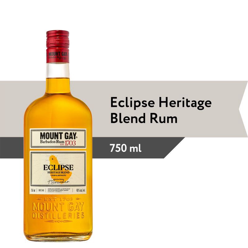 slide 18 of 23, Mount Gay Eclipse Heritage Blend Rum - 750ml Bottle, 750 ml