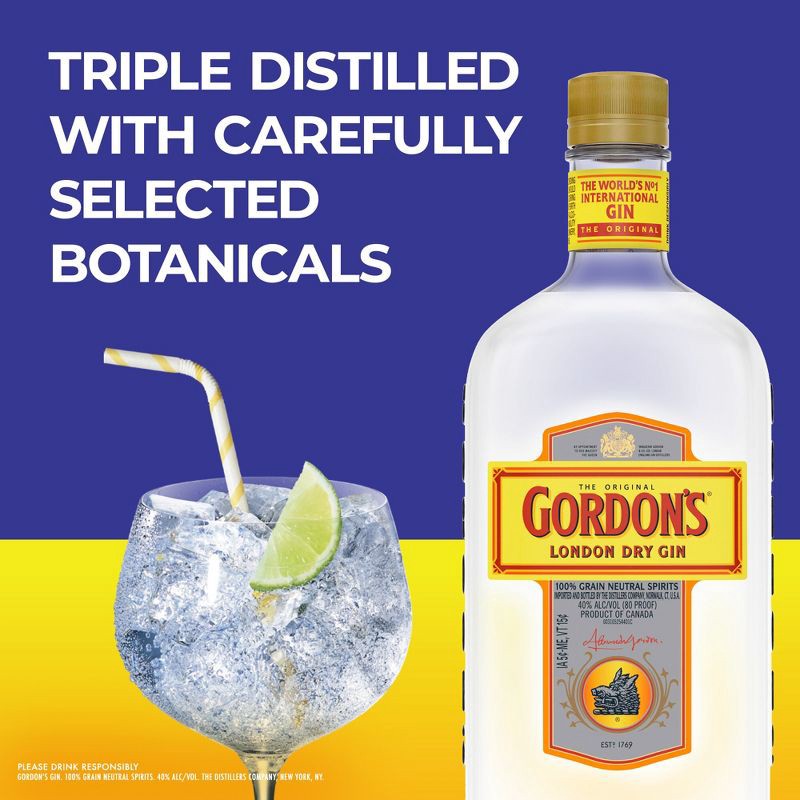 slide 2 of 6, Gordon's Gin - 1.75L Bottle, 1.75 liter