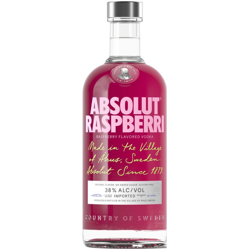 slide 1 of 7, Absolut Raspberri Vodka - 750ml Bottle, 750 ml