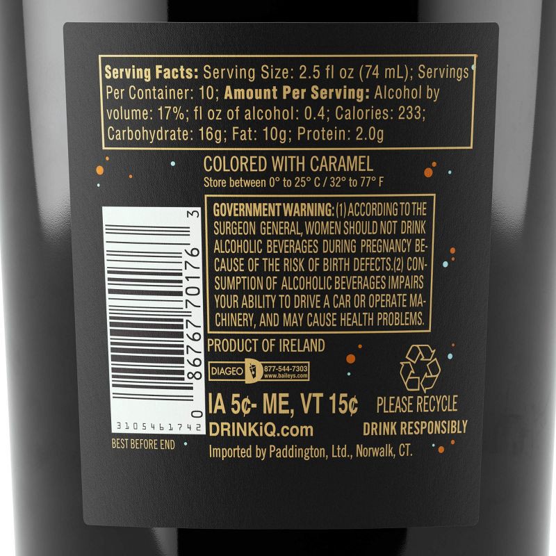 slide 3 of 6, Baileys Caramel Irish Cream Liqueur - 750ml Plastic Bottle, 750 ml