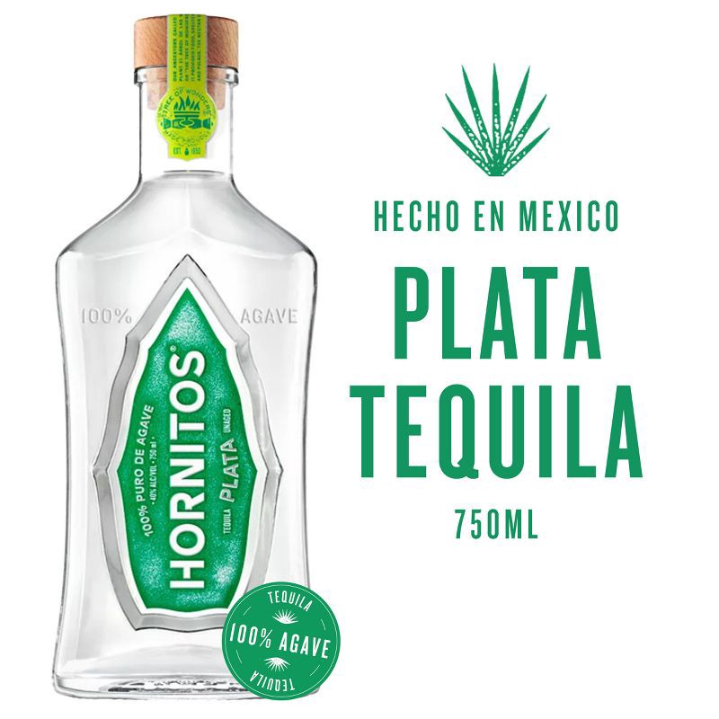 slide 3 of 8, Hornitos Plata Tequila - 750ml Bottle, 750 ml