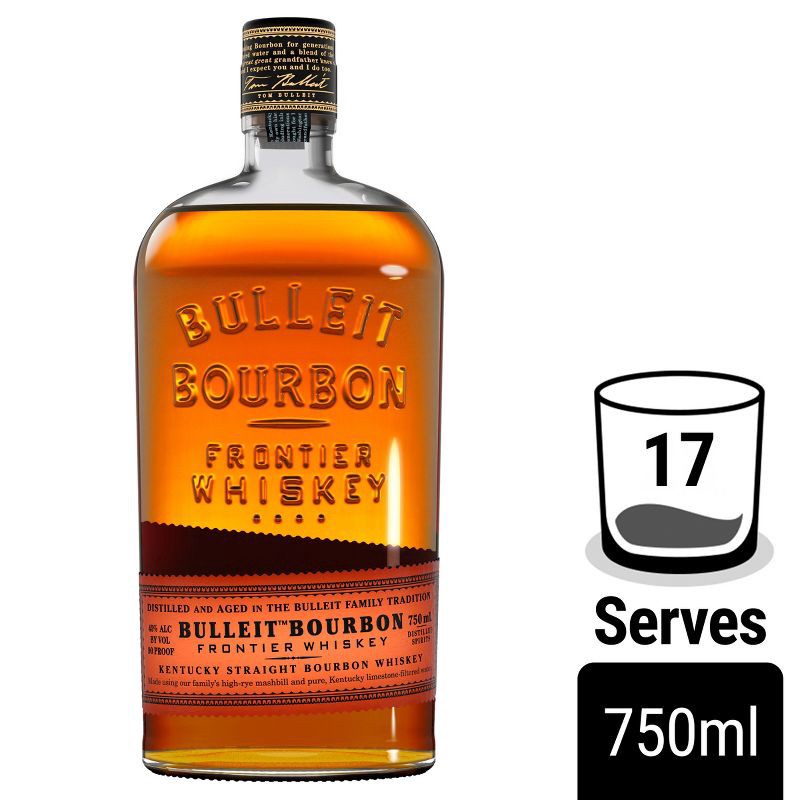slide 2 of 6, Bulleit Bourbon Frontier Whiskey - 750ml Bottle, 750 ml