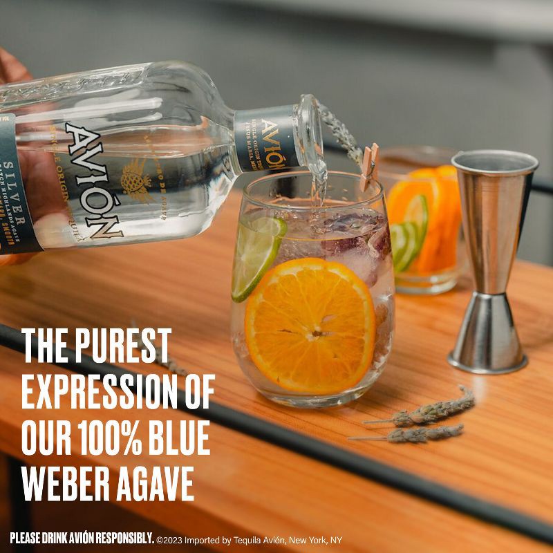 slide 3 of 8, Tequila Avion Avion Silver Tequila - 750ml Bottle, 750 ml