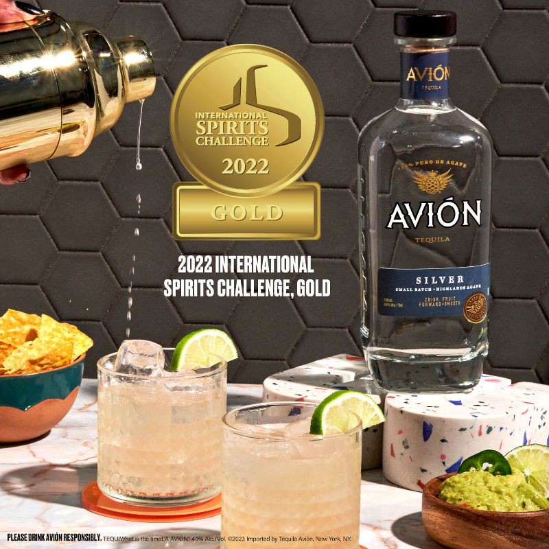 slide 5 of 8, Tequila Avion Avion Silver Tequila - 750ml Bottle, 750 ml