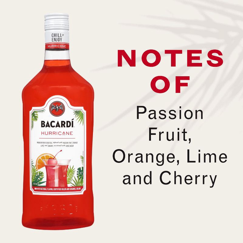 slide 2 of 6, Bacardi Hurricane Cocktail - 1.75L Bottle, 1.75 liter