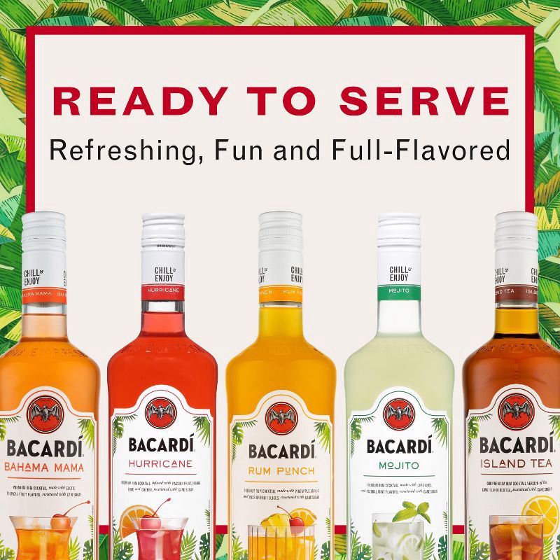 slide 5 of 6, Bacardi Hurricane Cocktail - 1.75L Bottle, 1.75 liter