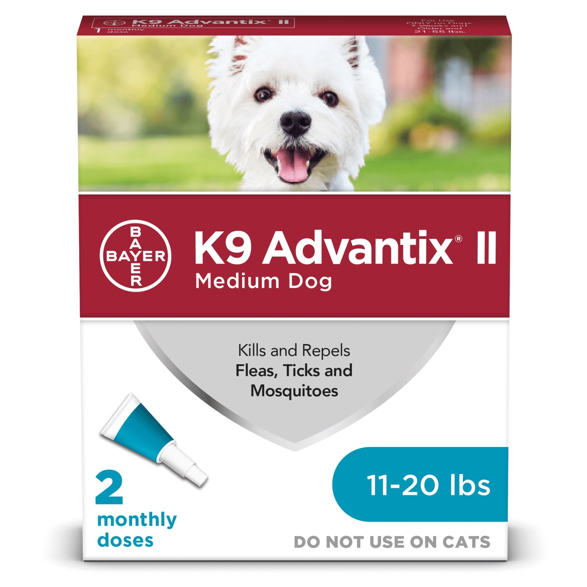 slide 1 of 1, K9 Advantix II Topical Medium Dog Flea & Tick Treatment, 2 ct