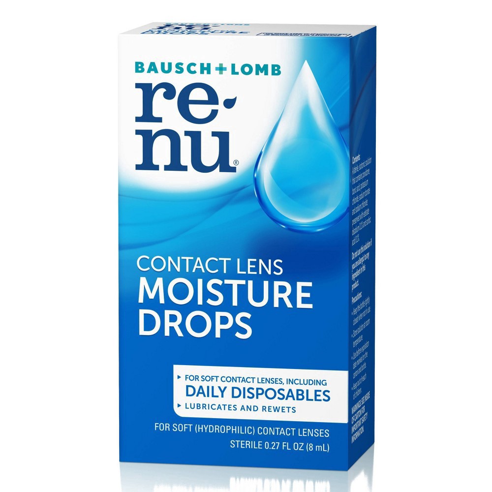 slide 3 of 9, Renu MultiPlus Lubricating/Rewetting Contact Lens Drops - .27 fl oz, 27 oz