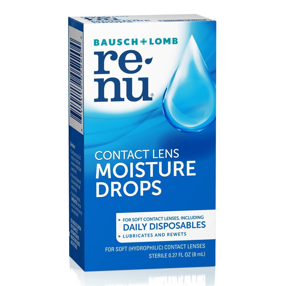 slide 5 of 9, Renu MultiPlus Lubricating/Rewetting Contact Lens Drops - .27 fl oz, 27 oz