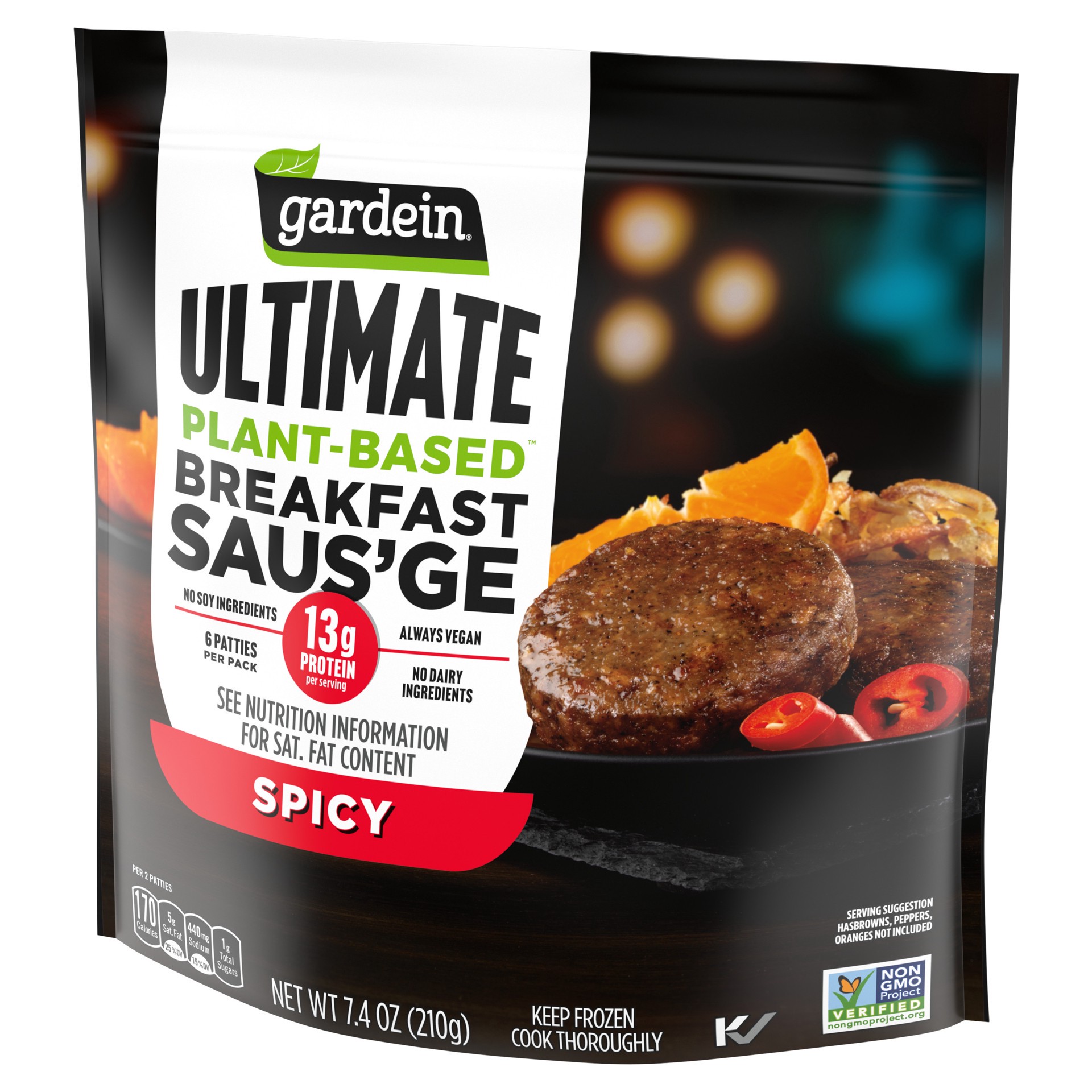 slide 4 of 5, Gardein Plant-Based Breakfast Saus'ge 7.4 oz, 7.4 oz