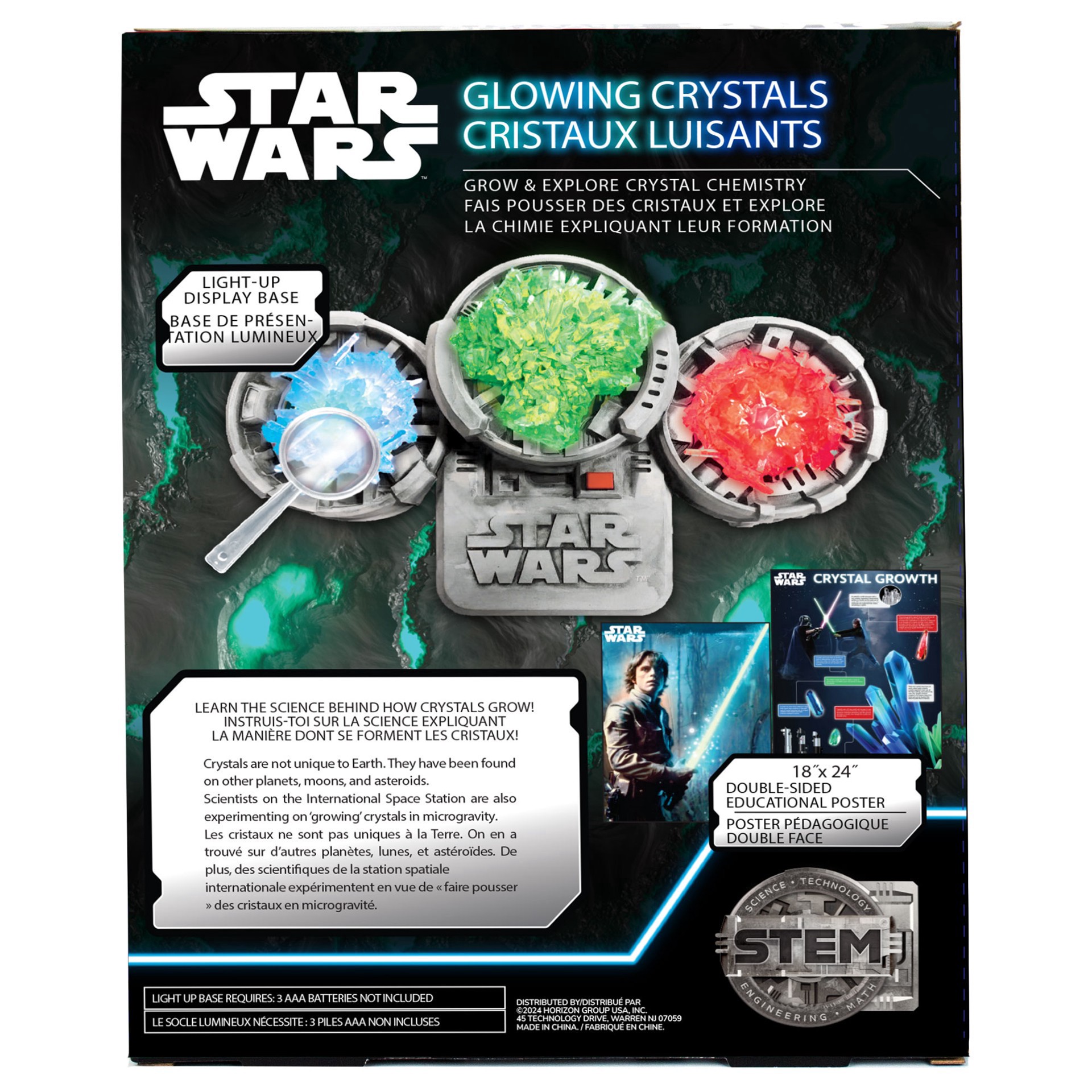 slide 5 of 5, Star Wars Glowing Crystals, 9.06 in x 1.75 in x 5.44 in