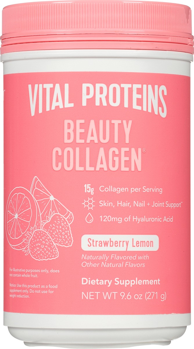 slide 3 of 14, Vital Proteins Strawberry Lemon Beauty Collagen 9.6 oz, 9.6 oz